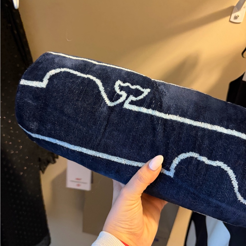 Navy Blue Whale Pattern Towel Vineyard Vines x Target